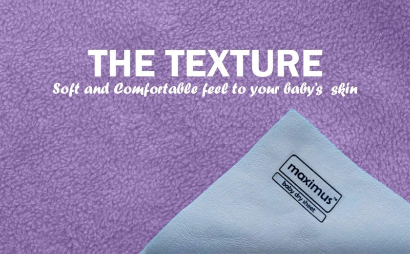 THE MAXIMUS Maximus Waterproof Quick Dry Sheet for Baby Pack of 3 | Bed Pad Extra Absorbent Washable Matress Protector | Bed Protector Sheet for Toddler Children (70x50cm) (NBLUE, SBLUE & Purple, Small) - Image 5
