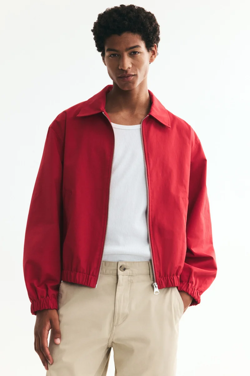 Collared cotton jacket