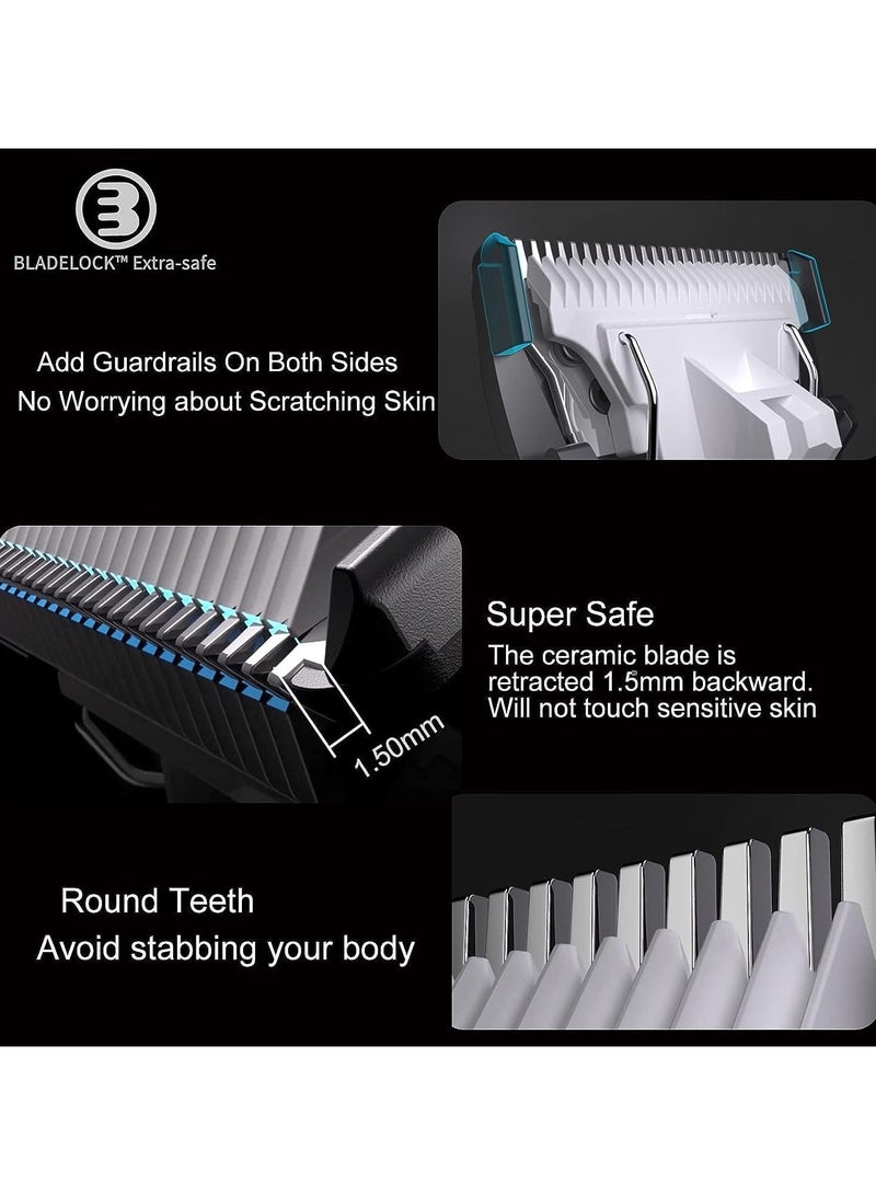 AUTOYSUR Body Trimmer for Men and Women, Ball Shaver, Electric Groin & Pubic Hair Trimmer, Waterproof Wet/Dry Groomer, Replaceable Ceramic Male Hygiene Razor Clippers, Standing Recharge Dock - Image 2