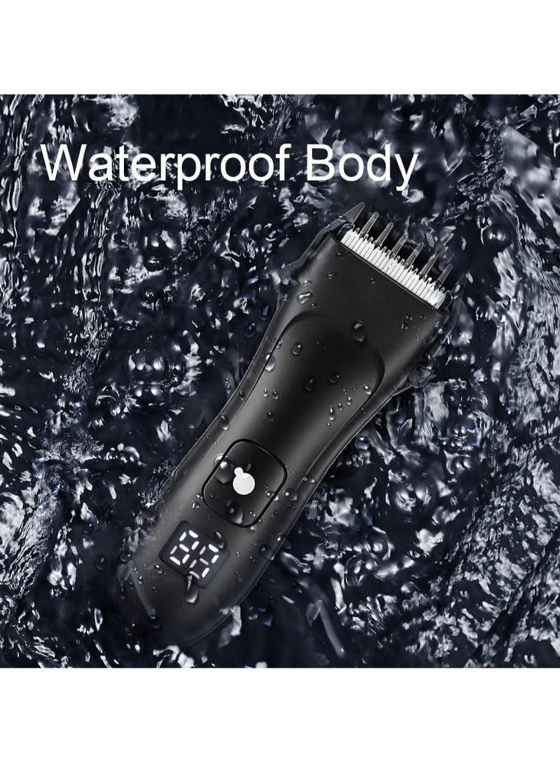 AUTOYSUR Body Trimmer for Men and Women, Ball Shaver, Electric Groin & Pubic Hair Trimmer, Waterproof Wet/Dry Groomer, Replaceable Ceramic Male Hygiene Razor Clippers, Standing Recharge Dock - Image 4
