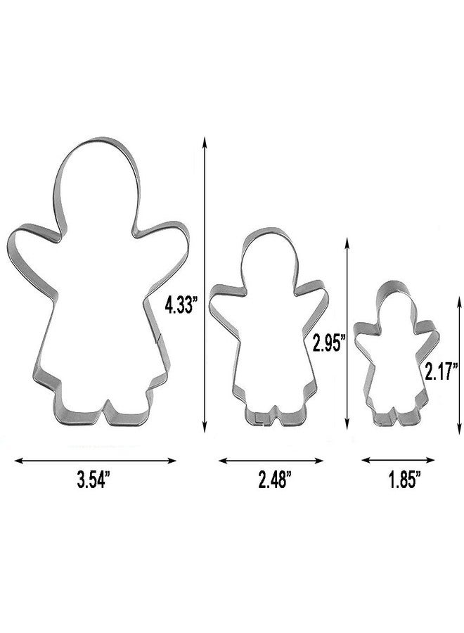 SOSOHOME Funny Gingerbread Man Cookie Cutters, Boy and Girl Cookie Cutter Set Molds, 6 Piece - Image 3