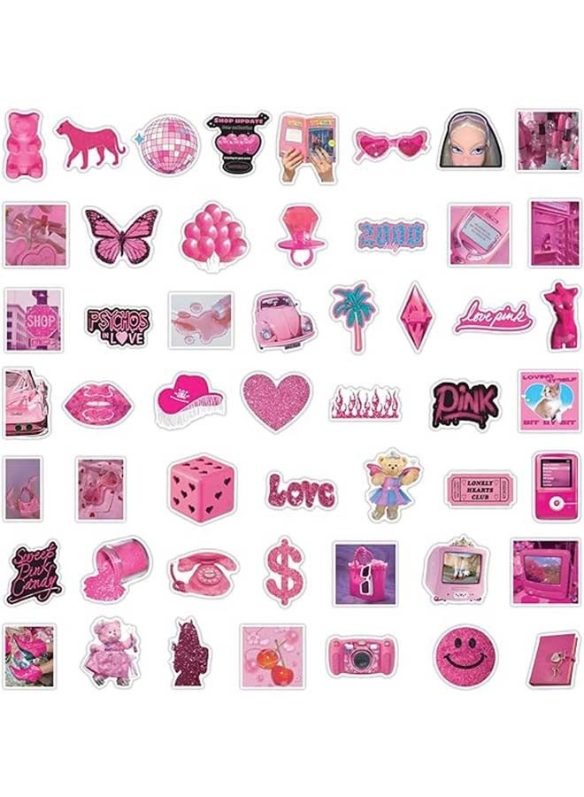 أوشن لوحة باربي الكرتونية ذات اللون الوردي مقاومة للماء زخرفة جرافيتي ملصقة، زخرفية دفتر الأمتعة لاصقة ضد الماء - Image 2