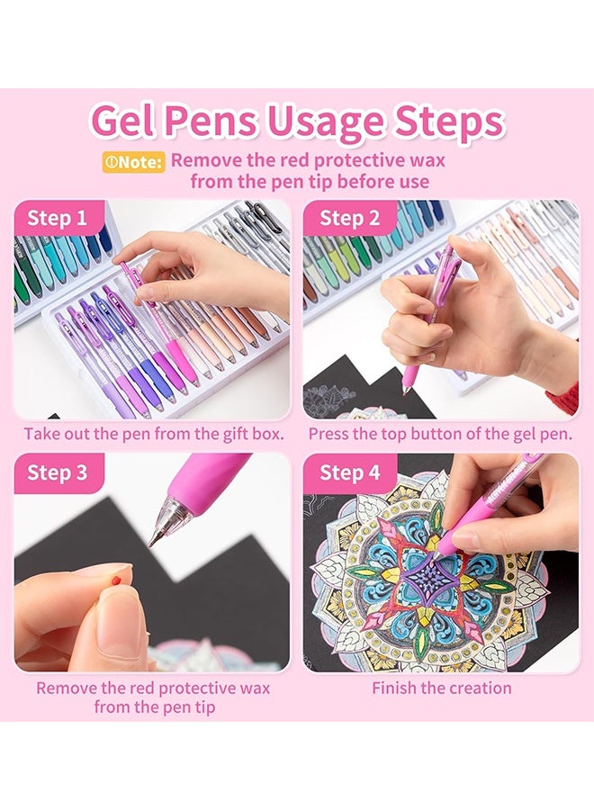 إم إكس إن ١٢ قلم حبر جاف ملون قابل للسحب، أقلام ملونة برأس دقيق ٠٫٧ مم، أقلام حبر متعددة الألوان للتلوين والكتابة والرسم وتدوين اليوميات وكتابة الملاحظات، أدوات مكتبية مدرسية - Image 5