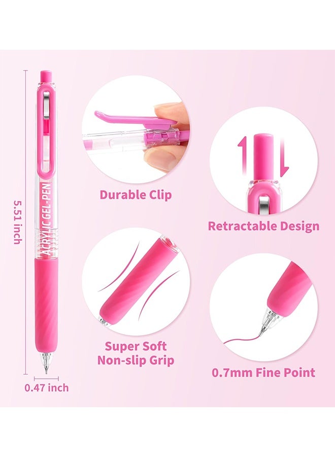 إم إكس إن ١٢ قلم حبر جاف ملون قابل للسحب، أقلام ملونة برأس دقيق ٠٫٧ مم، أقلام حبر متعددة الألوان للتلوين والكتابة والرسم وتدوين اليوميات وكتابة الملاحظات، أدوات مكتبية مدرسية - Image 2