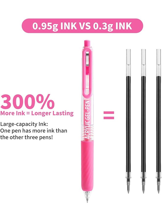 إم إكس إن ١٢ قلم حبر جاف ملون قابل للسحب، أقلام ملونة برأس دقيق ٠٫٧ مم، أقلام حبر متعددة الألوان للتلوين والكتابة والرسم وتدوين اليوميات وكتابة الملاحظات، أدوات مكتبية مدرسية - Image 3