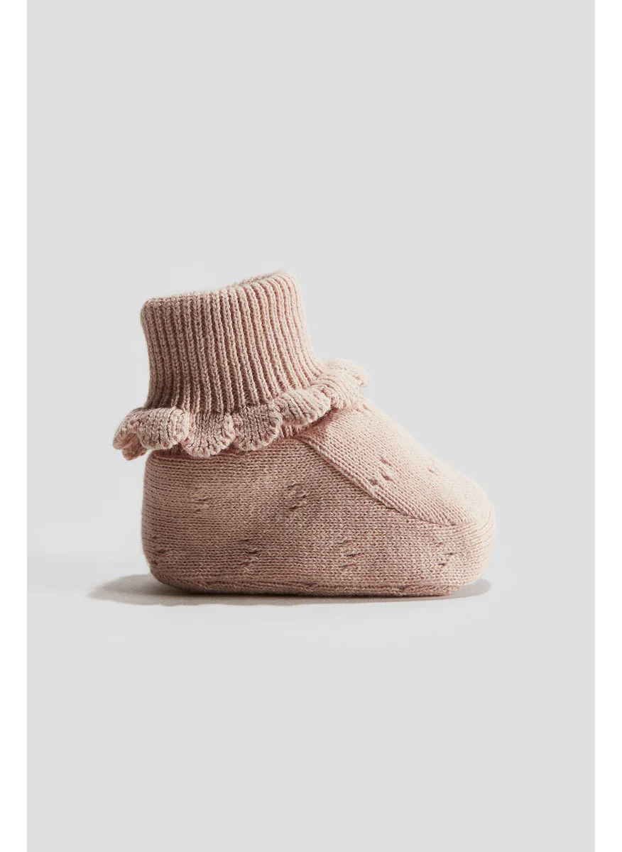 H&M Cotton-Knit Bootees