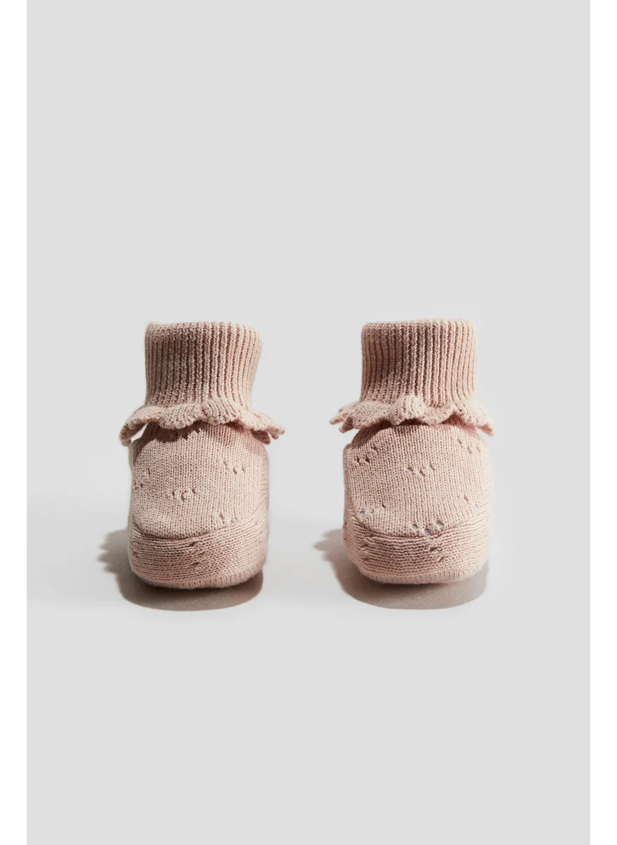 H&M Cotton-Knit Bootees