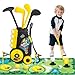 VROGTIK Toddler Golf Set with Cart 4 Upgraded Handle Clubs 472 Putting Mat 8 Balls Training Accessories for 3 4 5 Years Old Boys Girls - Image 2