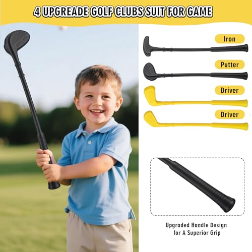 VROGTIK Toddler Golf Set with Cart 4 Upgraded Handle Clubs 472 Putting Mat 8 Balls Training Accessories for 3 4 5 Years Old Boys Girls - Image 5