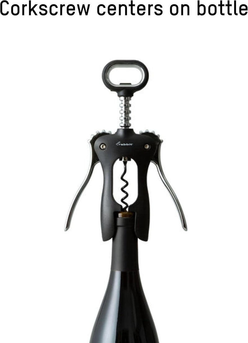 Rabbit Bar Tools Classic Wing Corkscrew - Silver - Image 3