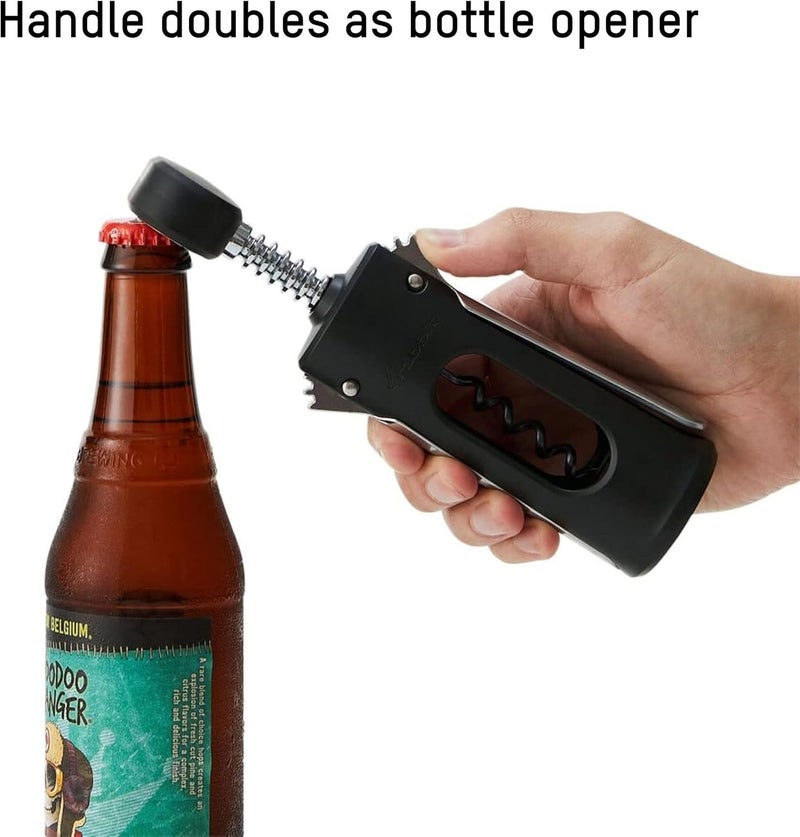 Rabbit Bar Tools Classic Wing Corkscrew - Silver - Image 4