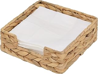 StorageWorks Water Hyacinth Napkin Holder, Wicker Baskets and Serving Tray for Kitchen, Rattan Napkin Holders for - Image 1