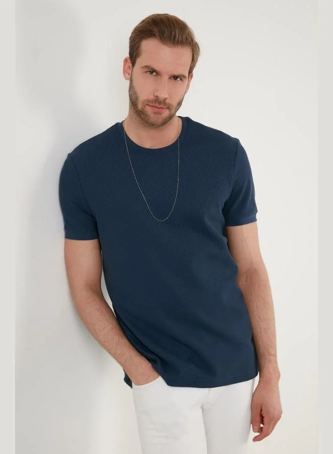 بوراتي تيشيرت رجالي قطن بياقة دائرية أساسي بوراتي