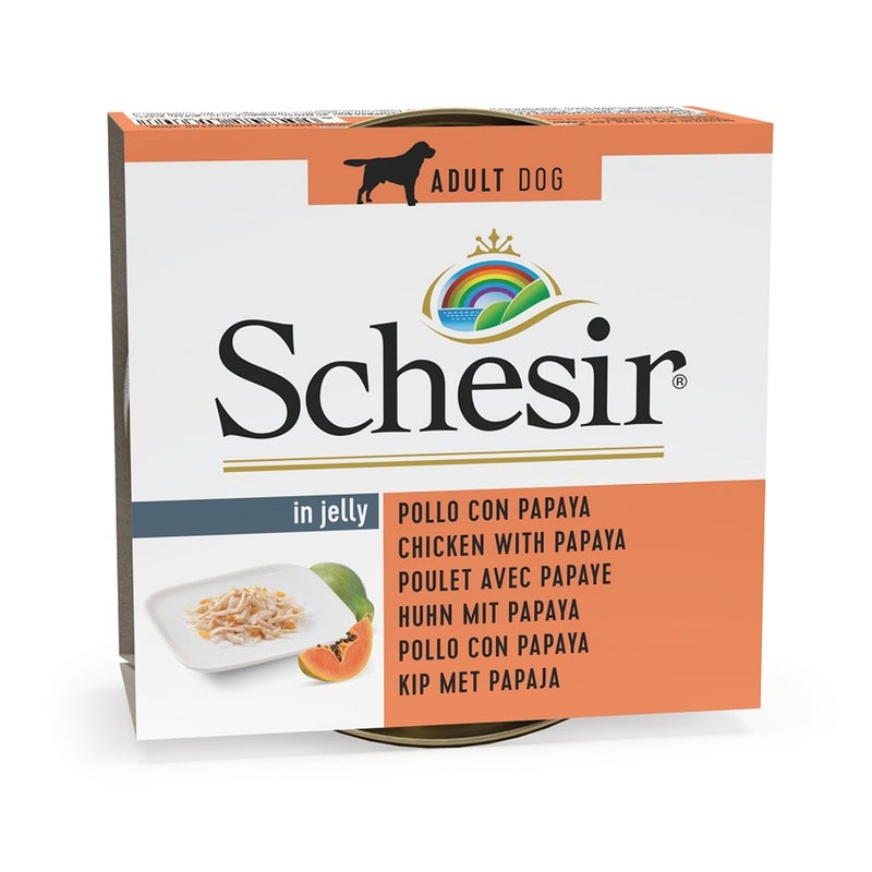 Schesir Chicken With Papaya In Jelly Canned Dog Food - 150 g