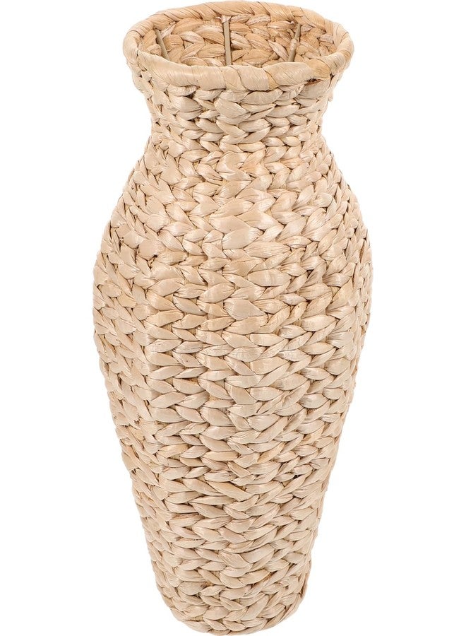 Amosfun Rattan Vase Cattail Decorative Vase Dried Flower Arrangement Home Office Countertop Centerpieces 6.8 x 6.8 x 11 Inch - Image 1