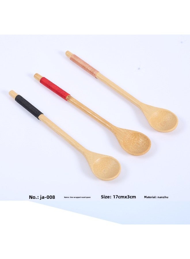 Gift Box Special Bamboo Spoon Kidsren's Small Bamboo Spoon Coffee Stirring Spoon Bamboo Spoon Spoon Can Be Printed-Specifications:JA-008  - Image 1