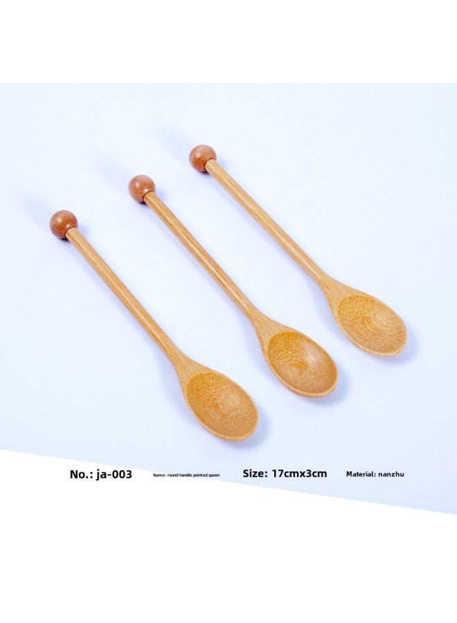 Gift Box Special Bamboo Spoon Kidsren's Small Bamboo Spoon Coffee Stirring Spoon Bamboo Spoon Spoon Can Be Printed-Specifications:JA-008  - Image 5