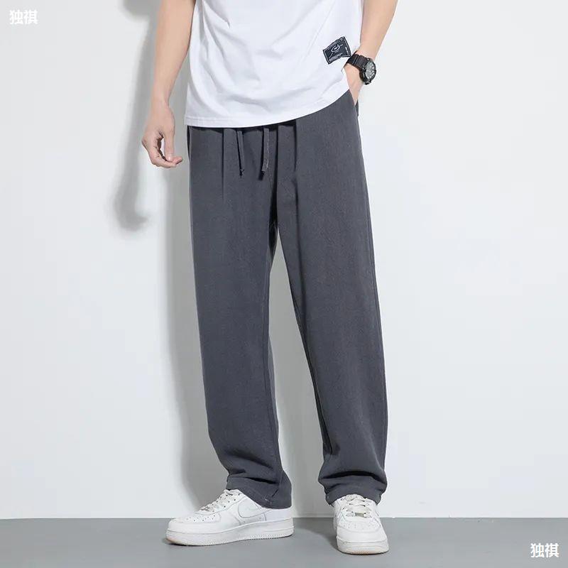 Hong Kong Linen Casual Pants Loose Thin Breathable Elasto Plus Size Beach White Straight Cotton And Linen Trousers For Men - Image 3