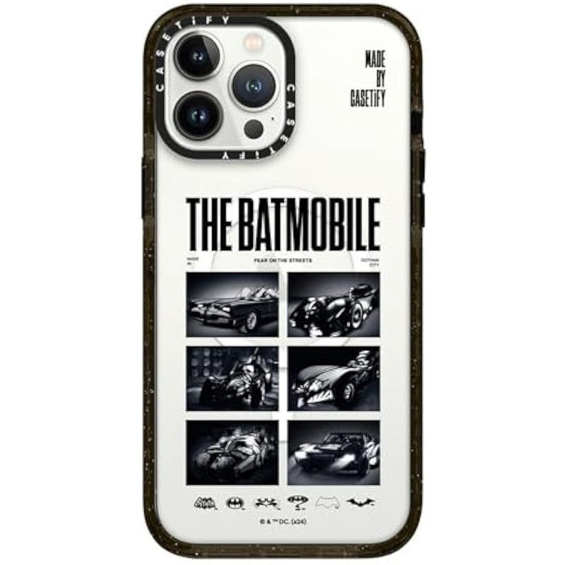 Casetify Impact iPhone 13 Pro Max Case 【Batman Co-Lab / 4X Military Grade Drop Tested / 8.2ft Drop Protection/Compatible with Magsafe】 - The Batmobile - Clear Black - Image 1