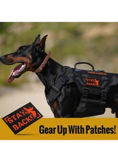 OneTigris Stay Back Reflective Dog Patches, Barking Dobie Patch for Hook and Loop Patches Vests and Harnesses  - Image 4