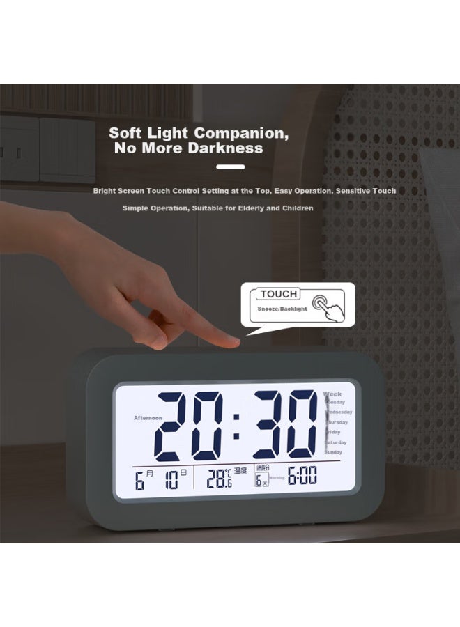 Compas Compas Electronic Alarm Clock Student Special Multi-function Wake-up Artifact Electronic Clock Student Children's Alarm Clock 801g Green - Image 1