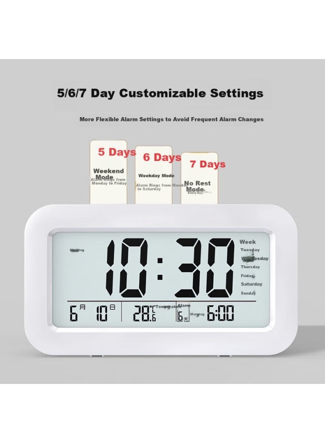Compas Compas Electronic Alarm Clock Student Special Multi-function Wake-up Artifact Electronic Clock Student Children's Alarm Clock 801g Green - Image 3