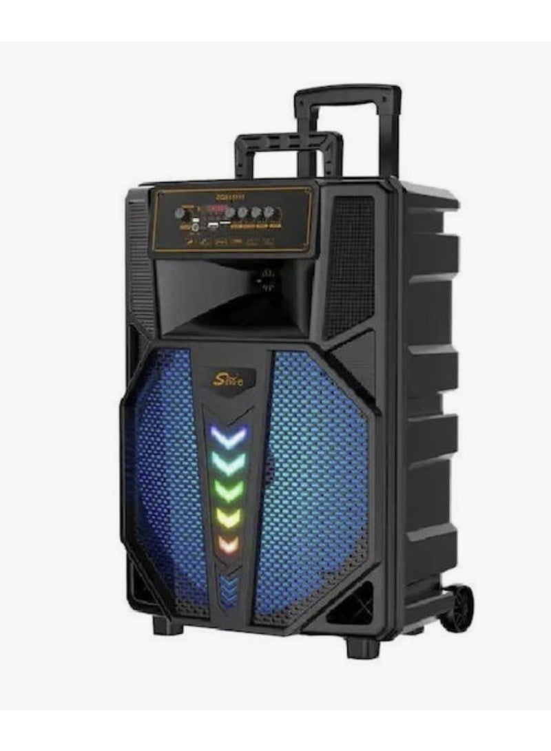 SING-E Portable Bluetooth Party Speaker with 2 Wireless Microphones, Remote Control, RGB LED Lights, Rechargeable Bass Sound System - Image 4