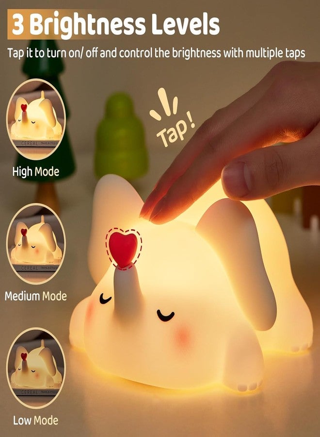BlackZone Cute Night Light for Kids, Nursery | Silicone Night Light, LED Lamp, Room Decor, Gifts for Toddler Children Teenage Girls Valentine's Day (Elephant Night Lamp) - Image 5