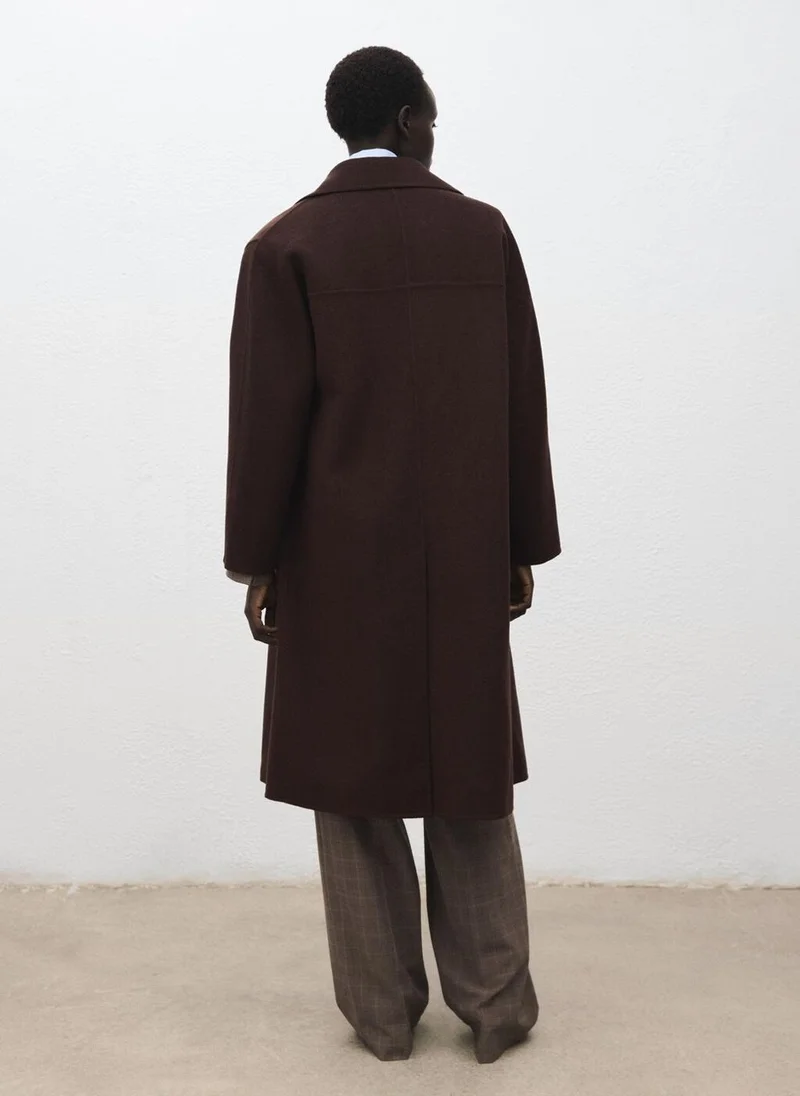 MANGO Handmade oversized wool coat