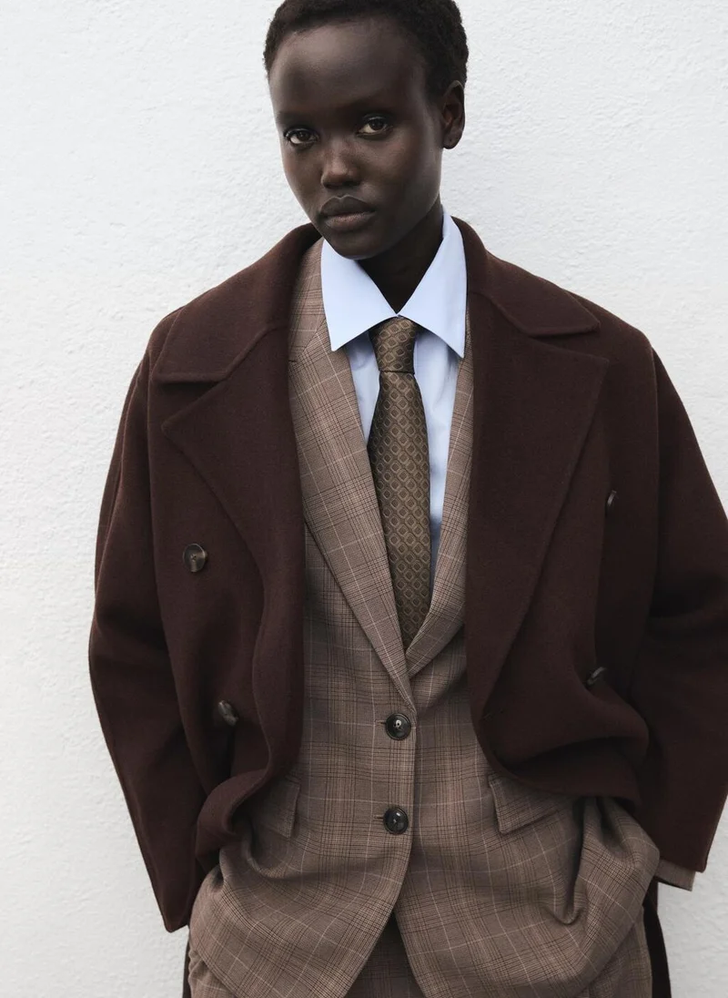 MANGO Handmade oversized wool coat