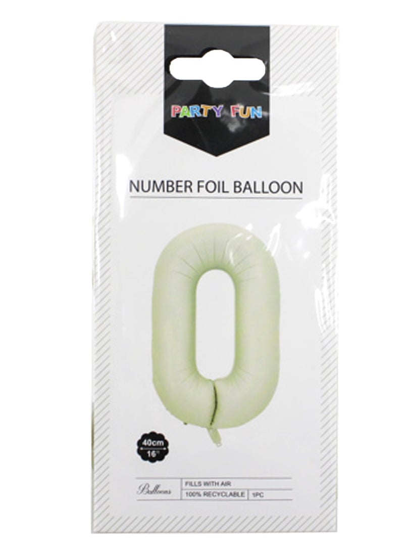 بارتي فن بالون رقم رقائق معدنية 16 بوصة رقم 0 لون كريم - Image 2