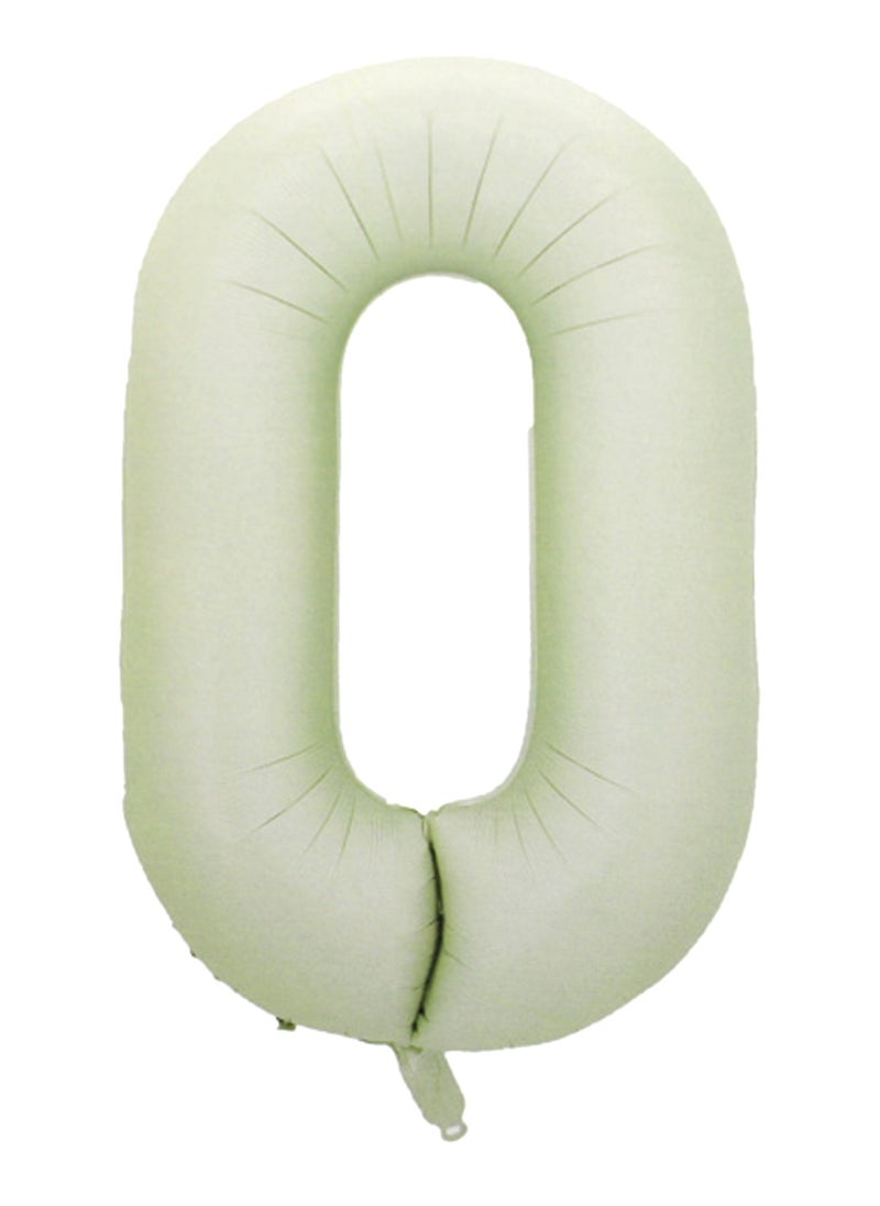 بارتي فن بالون رقم رقائق معدنية 16 بوصة رقم 0 لون كريم - Image 1