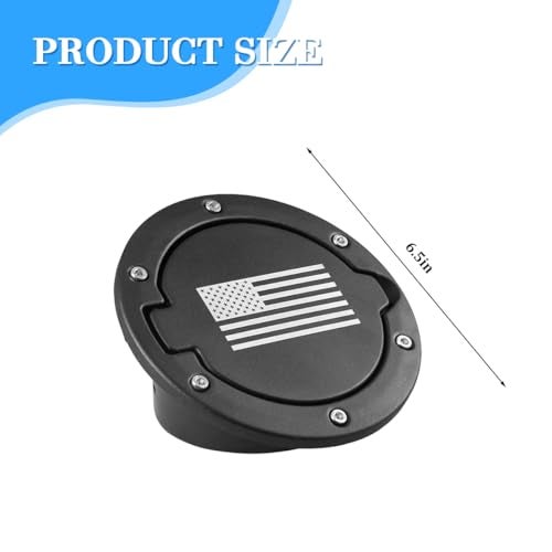 FALVFUN American Flag Car Fuel Filler Door Gas Tank Cap, Heavy Duty Vehicle Fuel Filler Tank Door Cover, Automotive Exterior Protection Accessories, Compatible with Wrangler JK 2/4 Door - Image 2