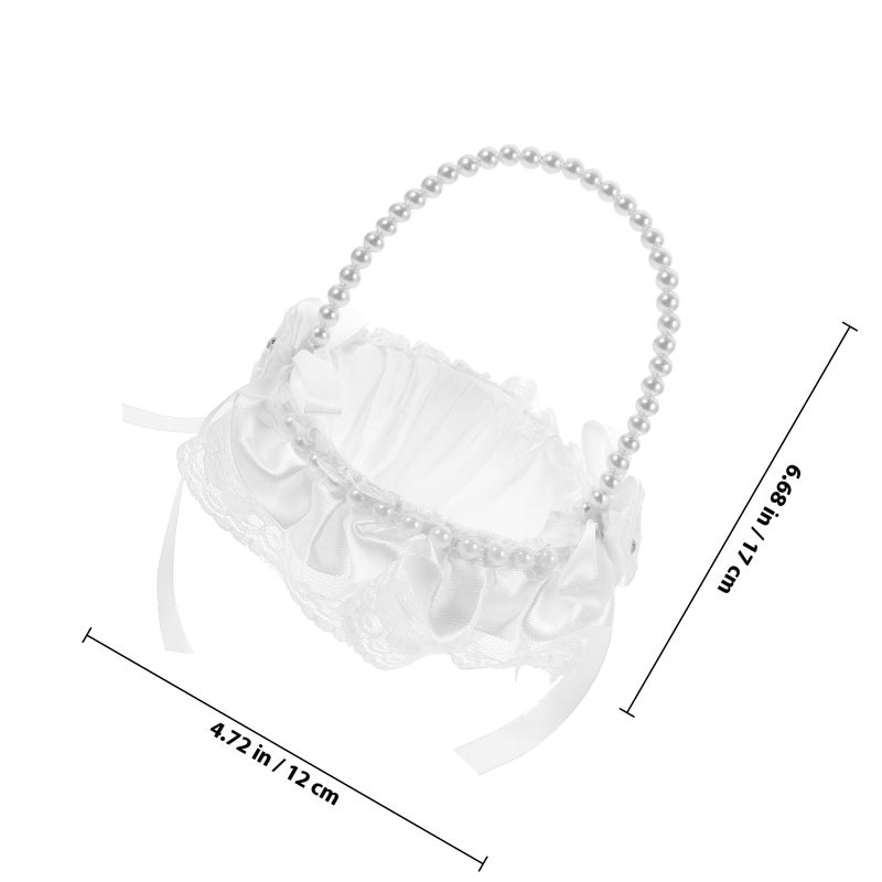 Flower Girl Basket Wedding Basket Wedding Flower Basket Elegant Style Flower Girl Basket - Image 2