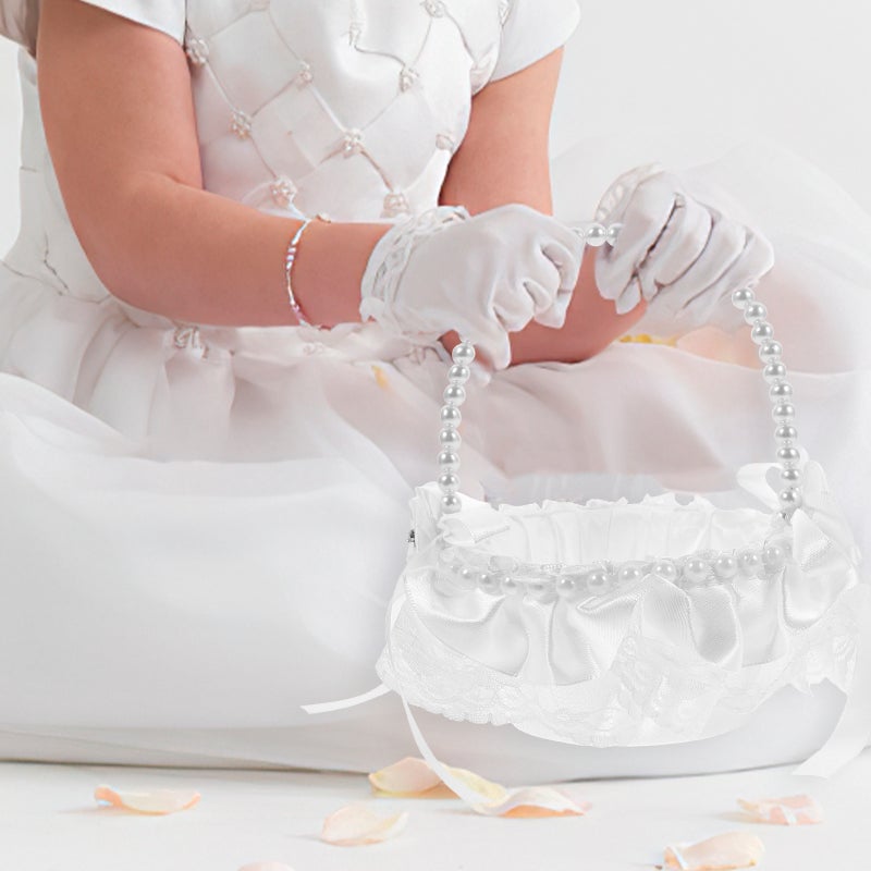 Flower Girl Basket Wedding Basket Wedding Flower Basket Elegant Style Flower Girl Basket - Image 5