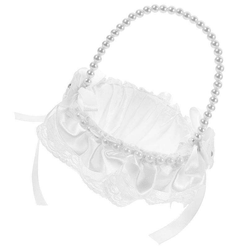 Flower Girl Basket Wedding Basket Wedding Flower Basket Elegant Style Flower Girl Basket - Image 1