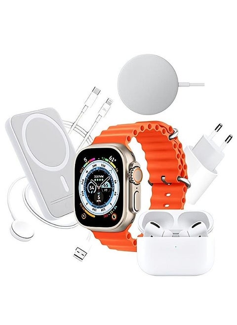 X8 Unique Combination Smart Watch 8 in 1 HD Display Wireless Charging 49mm