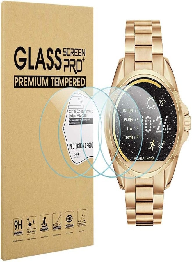 Diruite 4-Pack for Michael Kors Bradshaw Screen Protector, 2.5D 9H Hardness Tempered Glass Screen Protector for Michael Kors MKT5001 Smart Watch [Anti-Scratch] - Image 1