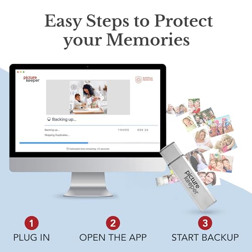 Picture Keeper for Mac & PC - 32GB USB Stick Backup for Photos, Videos, Contacts, Laptop, Computer and MacBook Flash Drive Memory Backup- 32GB, Silver - Image 5