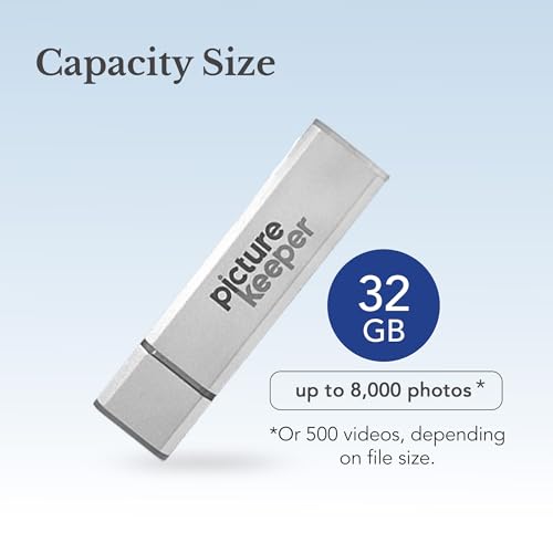 Picture Keeper for Mac & PC - 32GB USB Stick Backup for Photos, Videos, Contacts, Laptop, Computer and MacBook Flash Drive Memory Backup- 32GB, Silver - Image 4