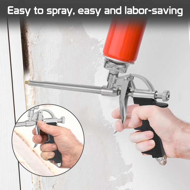2 foam spray guns (with 20 nozzles) professional heavy duty caulking sealing foam gun - Image 5