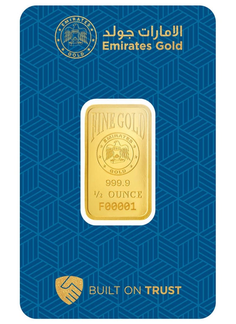 Emirates Gold Emirates 1/2 Ounce 999.9 Purity Gold Bar - FKJGBR24K2203  - Image 3