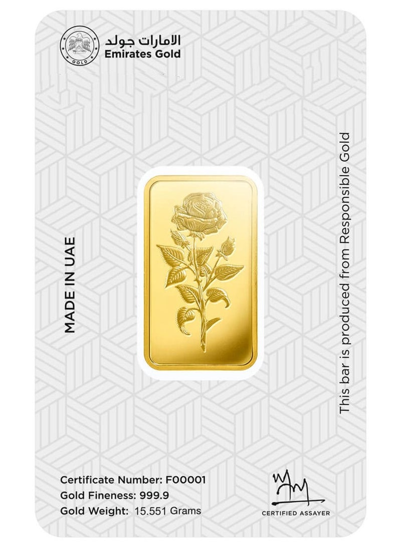 Emirates Gold Emirates 1/2 Ounce 999.9 Purity Gold Bar - FKJGBR24K2203  - Image 4