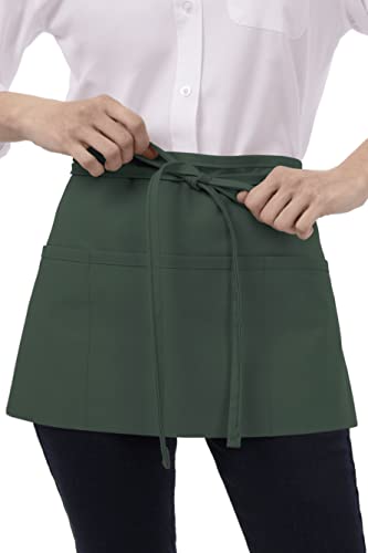 Chef Works Unisex Waitress Apron, Hunter Green, One Size - Image 4