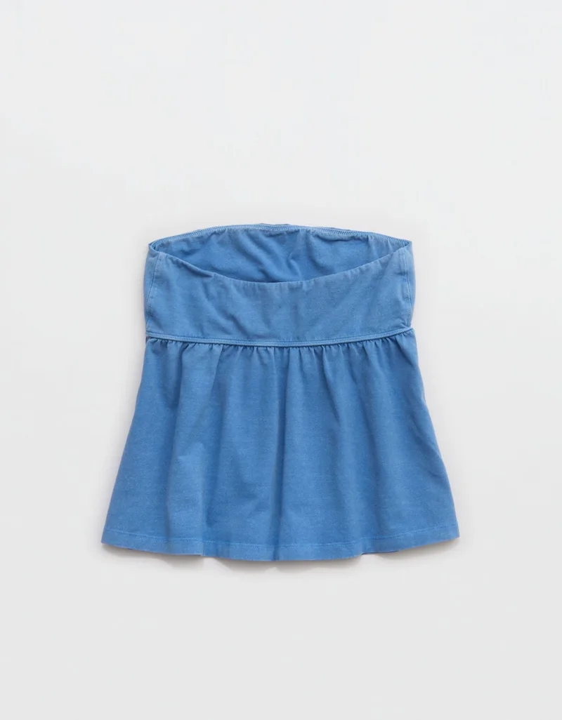 Aerie  OFFLINE By Aerie OG Cotton Peplum Tube Top for Women | Best Price UAE