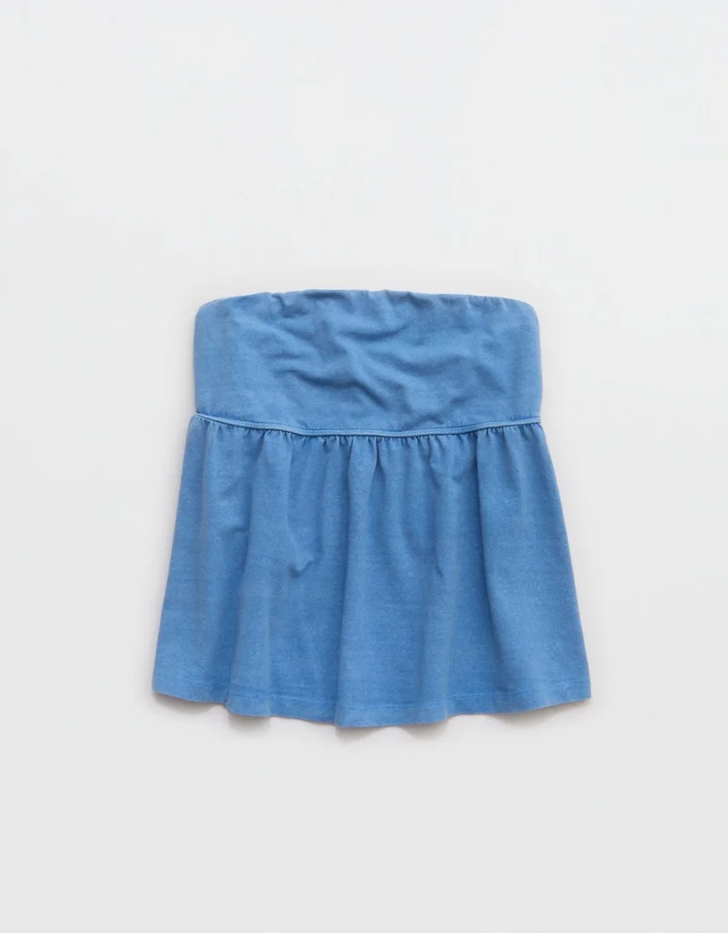 Aerie  OFFLINE By Aerie OG Cotton Peplum Tube Top for Women | Best Price UAE