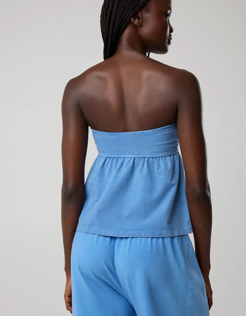 Aerie  OFFLINE By Aerie OG Cotton Peplum Tube Top for Women | Best Price UAE