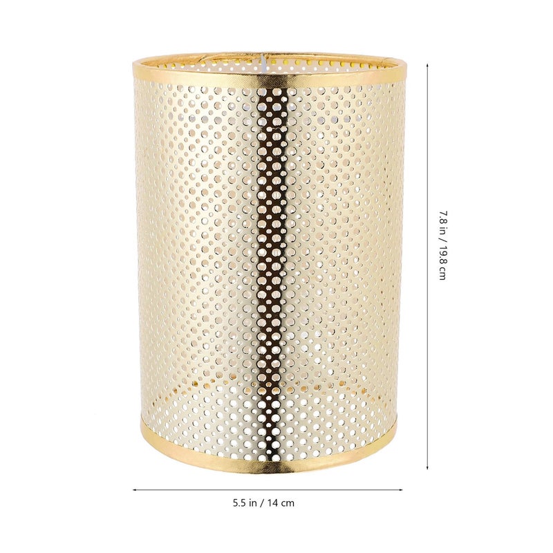 Rattan Woven Lamp Shade Cover for Table Floor Lamp Rustic Metal Frame Warm Glow - Image 3