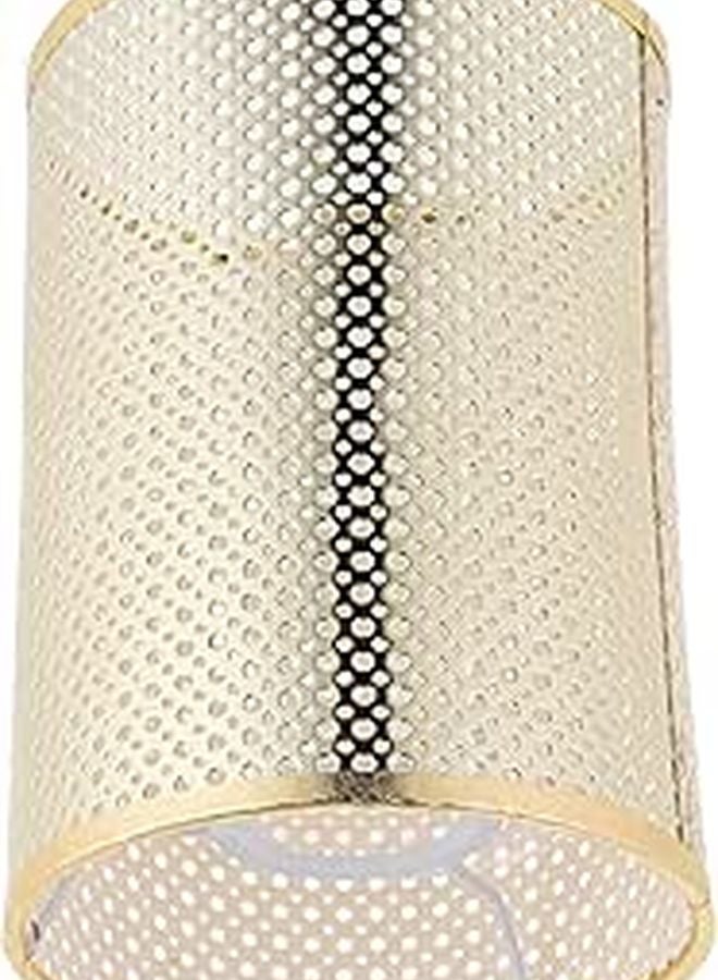 Rattan Woven Lamp Shade Cover for Table Floor Lamp Rustic Metal Frame Warm Glow - Image 1