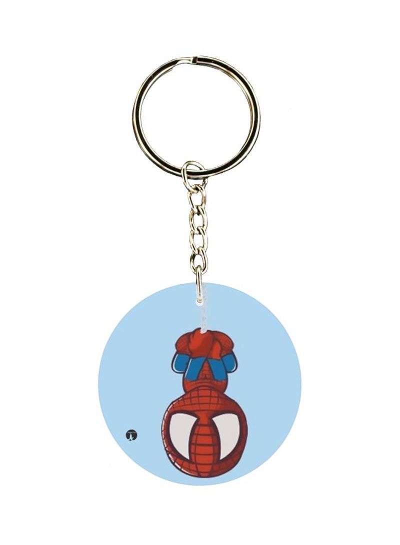 Single Sided Spiderman Printed Keychain